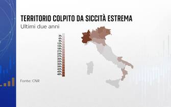 Mappa del Cnr sulla siccità in Italia