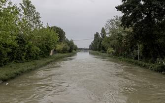 RAVENNA, ITALY - MAY 20: A neighborhood is submerged in water after flood hits Fornace Zarattini district of Ravenna, Italy on May 20, 2023. (Photo by Andrea Carrubba/Anadolu Agency via Getty Images)
