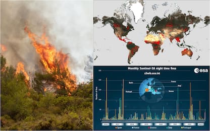 Incendi nel mondo, i dati e le mappe del World Fire Atlas dell’Esa