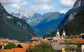 AGORDO , ITALY - JULY 15: Panoramic view  in the Dolomite Alps on July 15, 2012 in Agordo, Italy. Landscape and panoramic view. (Photo by EyesWideOpen/Getty Images)