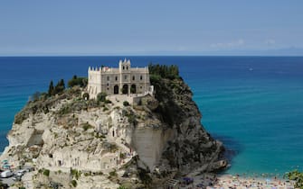 TROPEA, ITALY - SEPTEMBER 09: Church of Santa Maria dell'Isola, Calabria on September 09, 2019 in Tropea, Italy. Tropea is a small town on the east coast of Calabria, in southern Italy.  (Photo by Saverio Marfia/Getty Images)