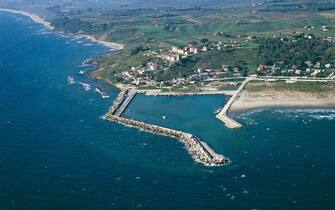 UNSPECIFIED - AUGUST 01: Aerial view of Porto Palo di Menfi - Province of Agrigento, Sicily Region, Italy (Photo by DeAgostini/Getty Images)