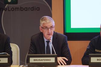 CONFERENZA STAMPA IN REGIONE PER IL CONTAGIO CORONAVIRUS CON IL MINISTRO DELLA SALUTE CONFERENZA STAMPA IN REGIONE PER IL CONTAGIO CORONAVIRUS CON IL MINISTRO DELLA SALUTE SPERANZA . IN FOTO BRUSAFERRO (Alberto Cattaneo/Fotogramma, MILANO - 2020-02-21) p.s. la foto e' utilizzabile nel rispetto del contesto in cui e' stata scattata, e senza intento diffamatorio del decoro delle persone rappresentate
