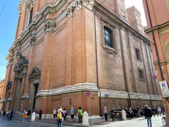 La Chiesa di San Pietro in Via Indipendenza dove sono riprese le celebrazioni liturgiche aperte ai fedeli, Bologna, 18 maggio 2020. ANSA/SARA FERRARI