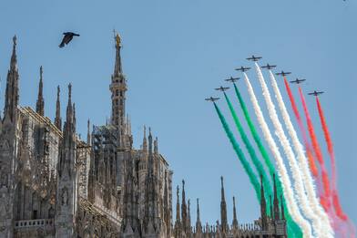 Frecce Tricolori, partito il Giro d’Italia: voli su tutte le regioni