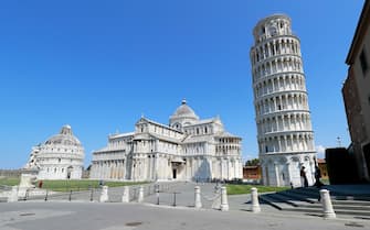 ITALY PANDEMIC CORONAVIRUS COVID19 - LEANING TOWER - LOCKDOWN PHASE 2 View of the leaning tower, cathedral and baptisphere of Pisa to get closed due the health emergency period due to contain spread of Covid-19, Pisa, Italy, 30 May 2020
(ANSA foto Fabio Muzzi)