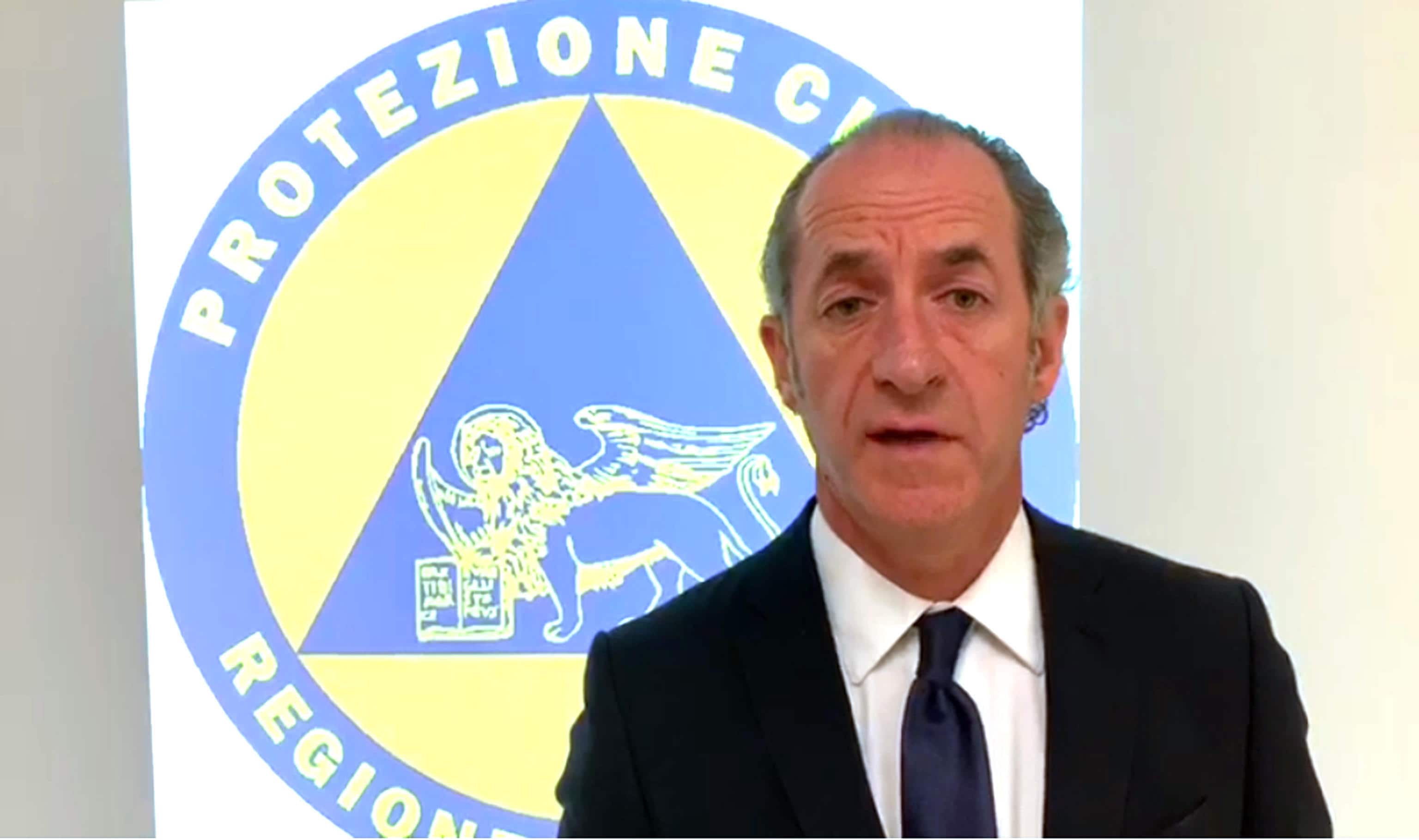 Il presidente della Regione del Veneto Luca Zaia
