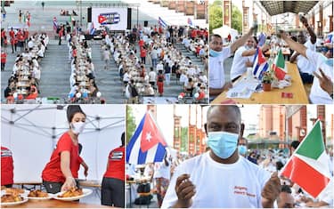 Coronavirus, a Torino una festa per ringraziare i medici cubani. FOTO