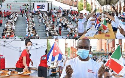 Coronavirus, a Torino una festa per ringraziare i medici cubani. FOTO