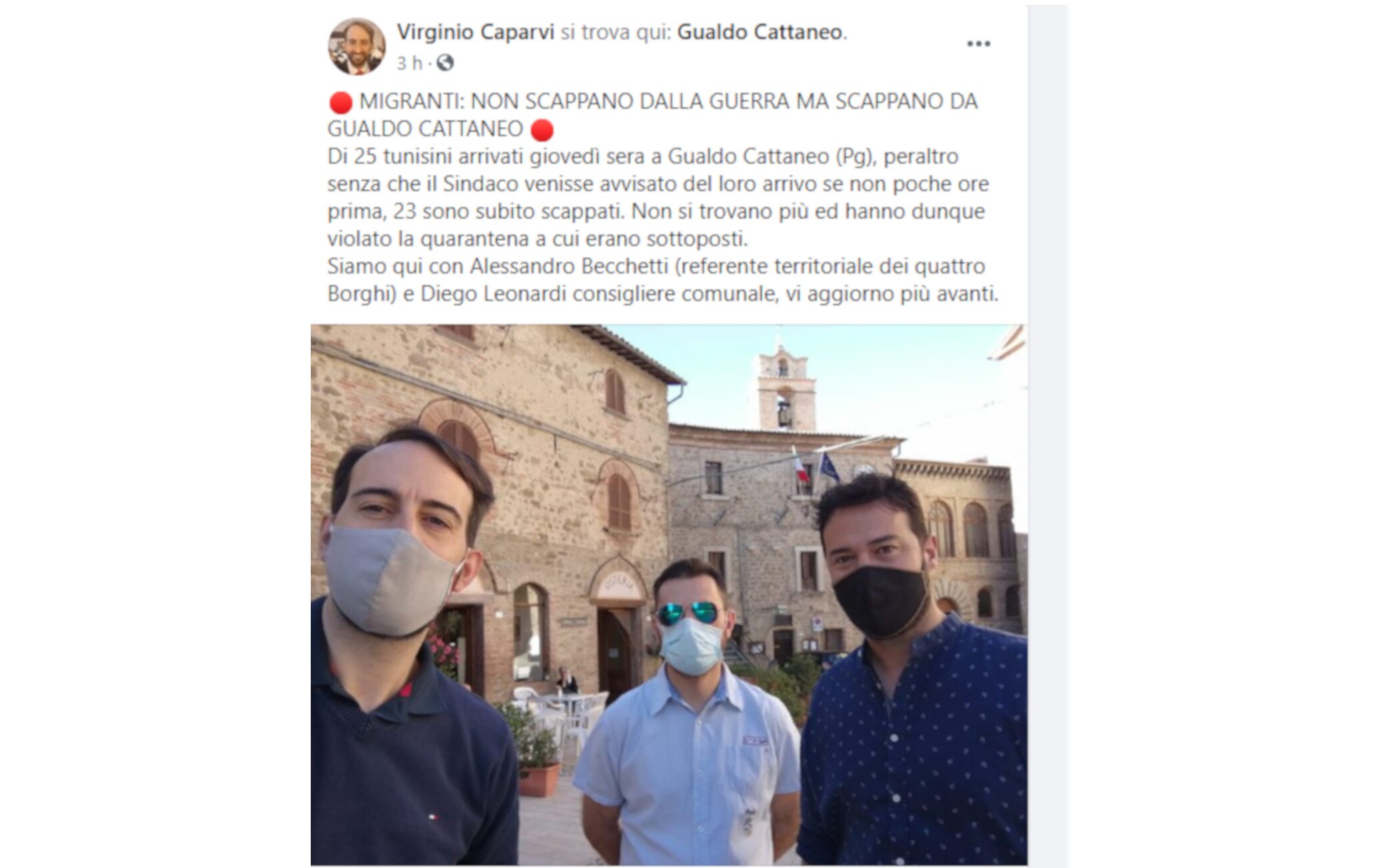 Deputato Lega: "Migranti in quarantena fuggiti da Gualdo ...