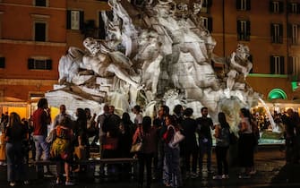 Nightlife in downtown Rome during Phase 3 of the Coronavirus emergency, in Rome, Italy, 19 July 2020. Italy is gradually easing lockdown measures implemented to stem the spread of the SARS-CoV-2 coronavirus that causes the COVID-19 disease. 
ANSA/ FABIO FRUSTACI