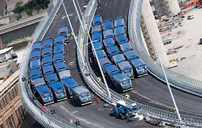Ponte Genova, concluse le prove di carico del collaudo. FOTO