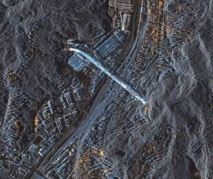 Ponte di Genova, l'immagine vista dal satellite