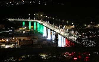 GENOA, ITALY - AUGUST 04: General views of the newly inaugurated Genoa San Giorgio bridge on August 04, 2020 in Genoa, Italy. The bridge has been reopened to the cars after almost two years of construction after the Morandi bridge collapsed, killing 43 people, on August 14th, 2018. (Photo by Fabio Bussalino/Getty Images)