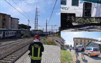 Deragliato treno regionale della linea Milano-Lecco: 3 feriti. FOTO