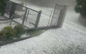 The strong hailstorm that struck the area north of Bergamo, Italy, 30 August 2020.
ANSA/ FILIPPO VENEZIA
