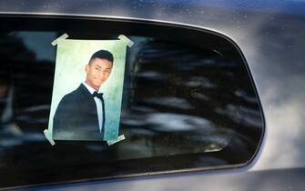 The picture of Willy Monteiro Duarte, the Italian Cape Verdian killed by a bunch of violent people on 05 September in Colleferro, exhibited on the hearse in Paliano, Italy, 12 September 2020. Willy Monteiro Duarte, a 21-year-old Cape Verdian-Italian man who was beaten to death by a gang in a town near Rome on 06 September 2020.
ANSA/MASSIMO PERCOSSI