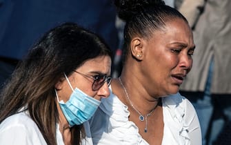 People attend the funeral of Willy Monteiro Duarte, the Italian Cape Verdian killed by a bunch of violent people in Colleferro, in Paliano, Italy, 12 September 2020. Willy Monteiro Duarte, a 21-year-old Cape Verdian-Italian man was beaten to death by a gang in a town near Rome on early 06 September 2020.
ANSA/MASSIMO PERCOSSI