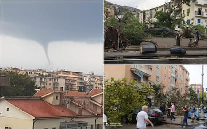 Maltempo, tromba d’aria a Salerno: danni in città. LE FOTO