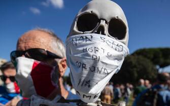 manifestazioni roma negazionisti covid no mask