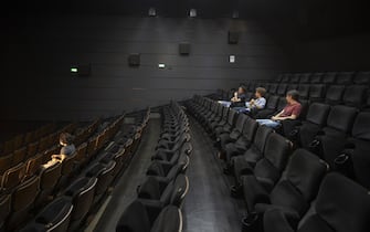 The reopening of the UCI Cinema at the Porta di Roma, Rome, Italy, 15 june 2020.  Cinemas in Italy are resuming activities following a lockdown implemented to stem the spread of the SARS-CoV-2 coronavirus that causes the COVID-19 disease. ANSA/CLAUDIO PERI