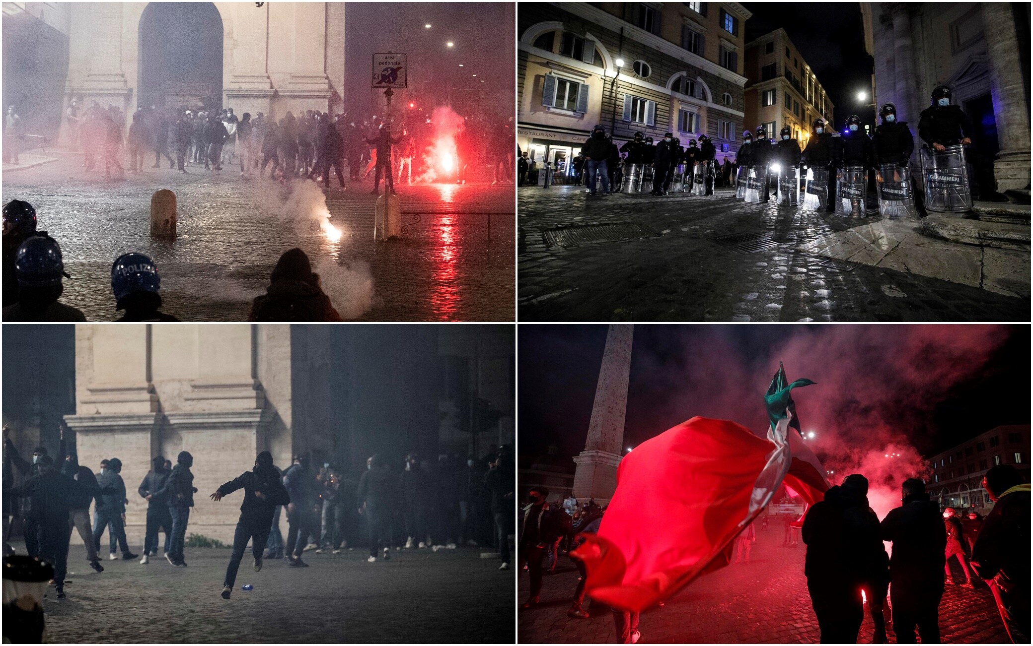Gli scontri a Roma Scontri Roma