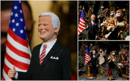Usa 2020, la statuina di Biden nel presepe napoletano anti-Covid. FOTO