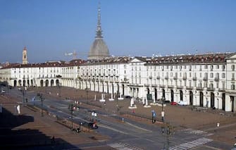 Una vista di Torino con La Mole nello sfondo