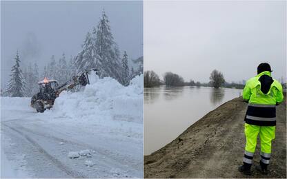 Maltempo: Alto Adige sotto la neve, allerta fiumi in Emilia e Friuli