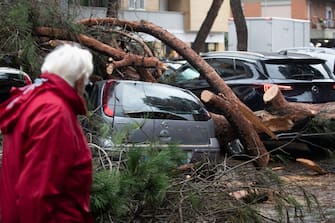 Damages caused by bad weather and heavy rains in Via Alessandro Pioli Caselli, Ostia (Rome), Italy, 8 December 2020. ANSA/EMANUELE VALERI