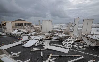 Damages caused by a whirlwind in Ostia (Rome), Italy, 8 December 2020. ANSA/EMANUELE VALERI