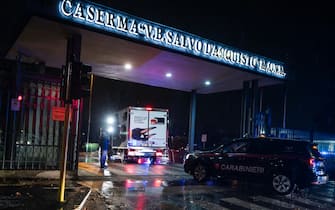 Carabinieri escort the truck with the first 9,750 doses of Pfizer-BioNTech's Covid-19 vaccine at the barrack "Salvo D'Acquisto", Multifunctional Command of the Carabinieri? in Rome, Italy, 25 December 2020.
ANSA/ANGELO CARCONI