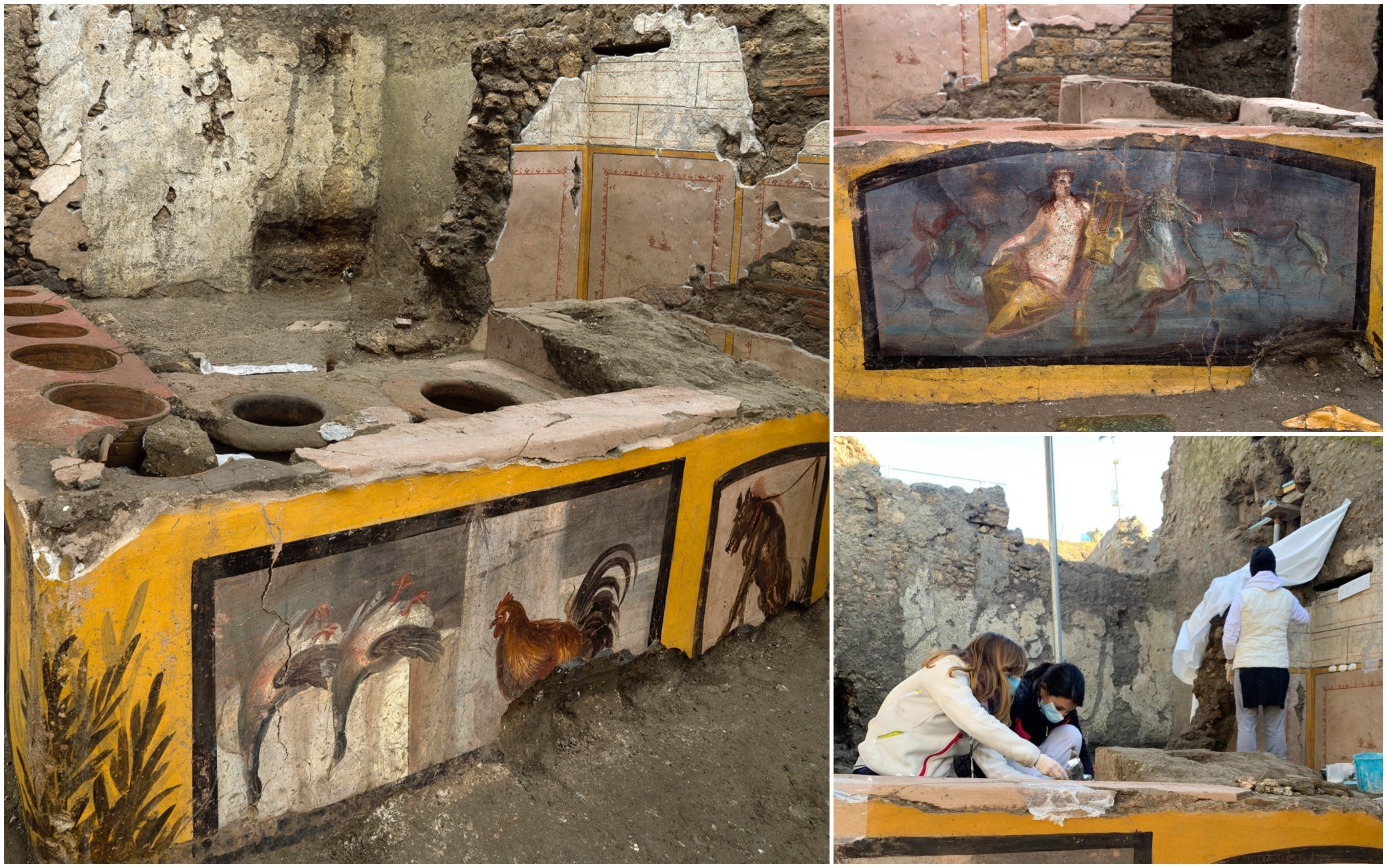 Pompei, ritrovato un Termopolio intatto: era una sorta di bottega dello street food. FOTO
