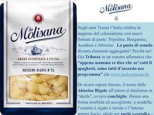 La Molisana si scusa dopo le polemiche sulla pasta "Abissine rigate"
