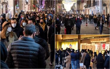 Covid, folla e code nel primo weekend di saldi. FOTO