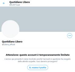 Social network, l'account Twitter di Libero torna online dopo 12 ore