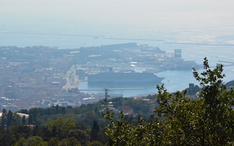 La nave da crociera Costa Deliziosa ormeggiata a Trieste, 6 Settembre 2020. ANSA/MAURO ZOCCHI