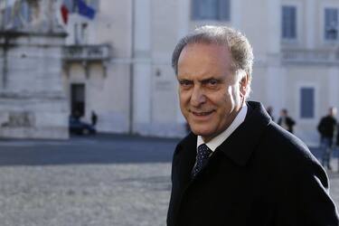 La delegazione dell'UDC, guidata da Lorenzo Cesa, arriva al Quirinale per l'incontro con il presidente della Repubblica Giorgio Napolitano, Roma, 15 febbraio 2014. ANSA/RICCARDO ANTIMIANI