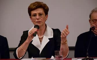 Elvira Serafini e' il nuovo segretario generale dello Snals, 10 maggio 2017. E' stata eletta a conclusione del Consiglio nazionale del sindacato autonomo dei lavoratori della scuola svoltosi a Fiuggi.    ANSA/US SNALS
+++EDITORIAL USE ONLY - NO SALES+++