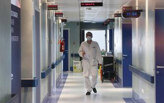 Brescia reparto Covid ospedale Poliambulanza Il reparto covid dell'ospedale Poliambulanza di Brescia, 22 febbraio 2021. Ansa/Filippo Venezia