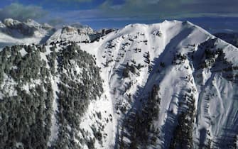 La Cima Pic, dove il 15enne Manuel Moroder, di Ortisei, e' morto, trascinato da una valanga per oltre 500 metri, Bolzano, 3 febbraio 2013. ANSA/AIUT ALPIN DOLOMITES +++ NO SALES, EDITORIAL USE ONLY +++