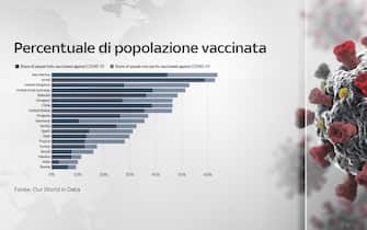 Grafico sulla percentuale di popolazione vaccinata