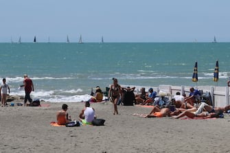The opening of the bathing season on the Roman coast, in Ostia, near Rome, Italy, 15 May 2021. Italy is significantly easing its COVID-19-linked restrictions. 
ANSA/ EMANUELE VALERI
