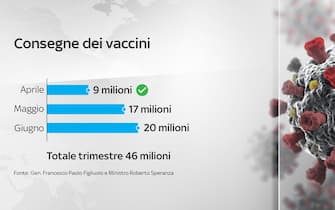 Grafiche coronavirus: le consegne dei vaccini in Italia