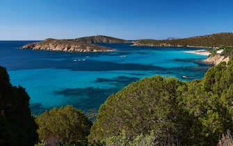 Una veduta della costa di Tuerredda, nel territorio di Teulada, in Sardegna