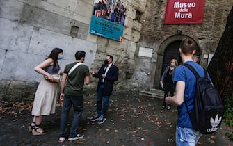 Il Museo delle Mura dove sono in mostra i lavori realizzati dagli allievi del corso triennale di Vetrate Artistiche della Scuola d Arte e dei Mestieri   Ettore Rolli  , Roma 25 maggio 2021. ANSA/FABIO FRUSTACI