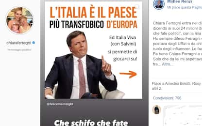 Ddl Zan, Chiara Ferragni contro Renzi. Lui: pronto a confronto