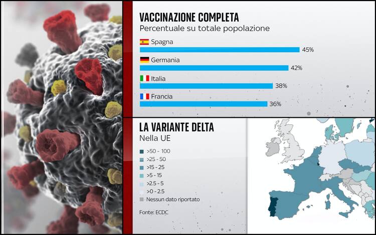 covid vaccini e variante delta il confronto con gli altri paesi europei i dati sky tg24