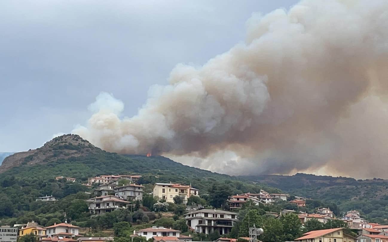 fuoco in sardegna oggi video