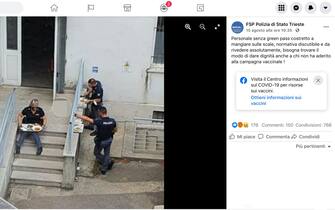 Una foto dal profilo Facebook di Fsp polizia Trieste